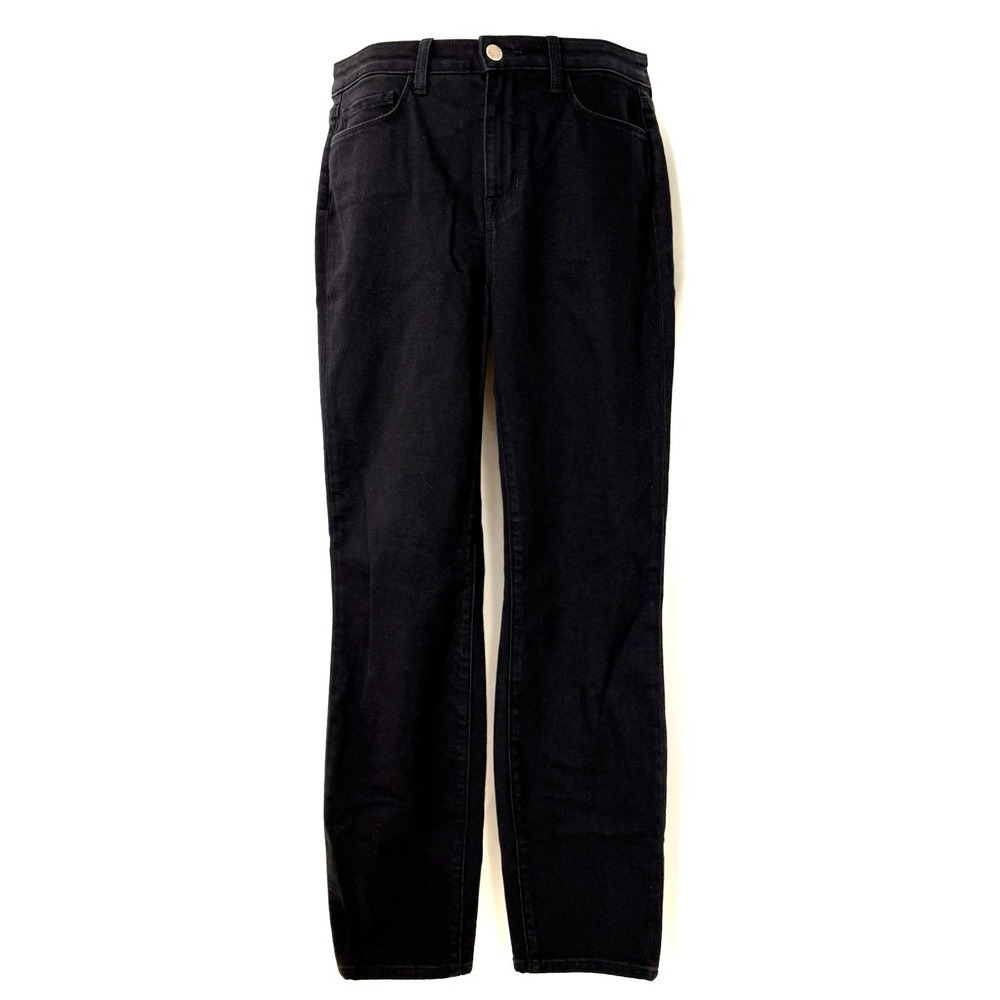 L'AGENCE Jeans Women's Size 25 Black Straight High Rise Pants